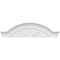 Ekena Millwork Segment Arch W/ Flankers 3 Spoke Architectural Grade PVC Pediment, 52"W x 14"H x 2-1/2"P PEDPS052X140SGF03 - alternate 4